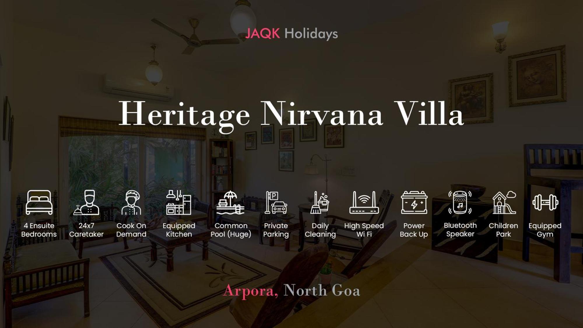 Heritage Nirvana Villa - 4Bhk, Goa Calangute Ngoại thất bức ảnh